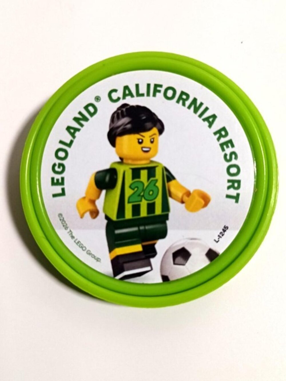 Legoland California Lego Pop Badge Soccer Player Minifigure FIFA World Cup
